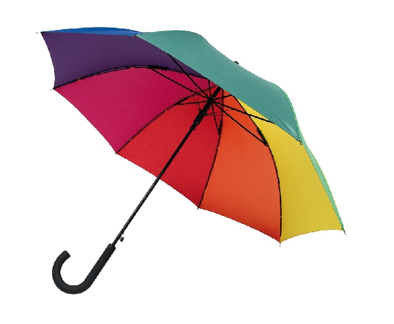 Automatyczny, tęczowy parasol wielokolorowy