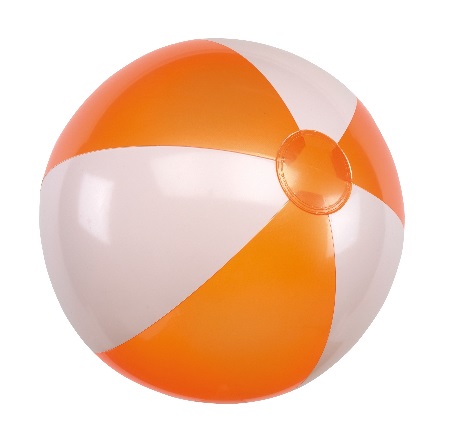 Piłka plażowa dmuchana pomarańczowo-biała