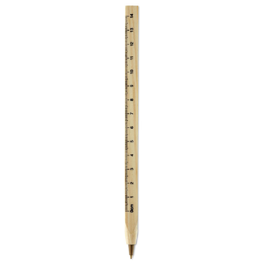 Długopis drewniany z linijką