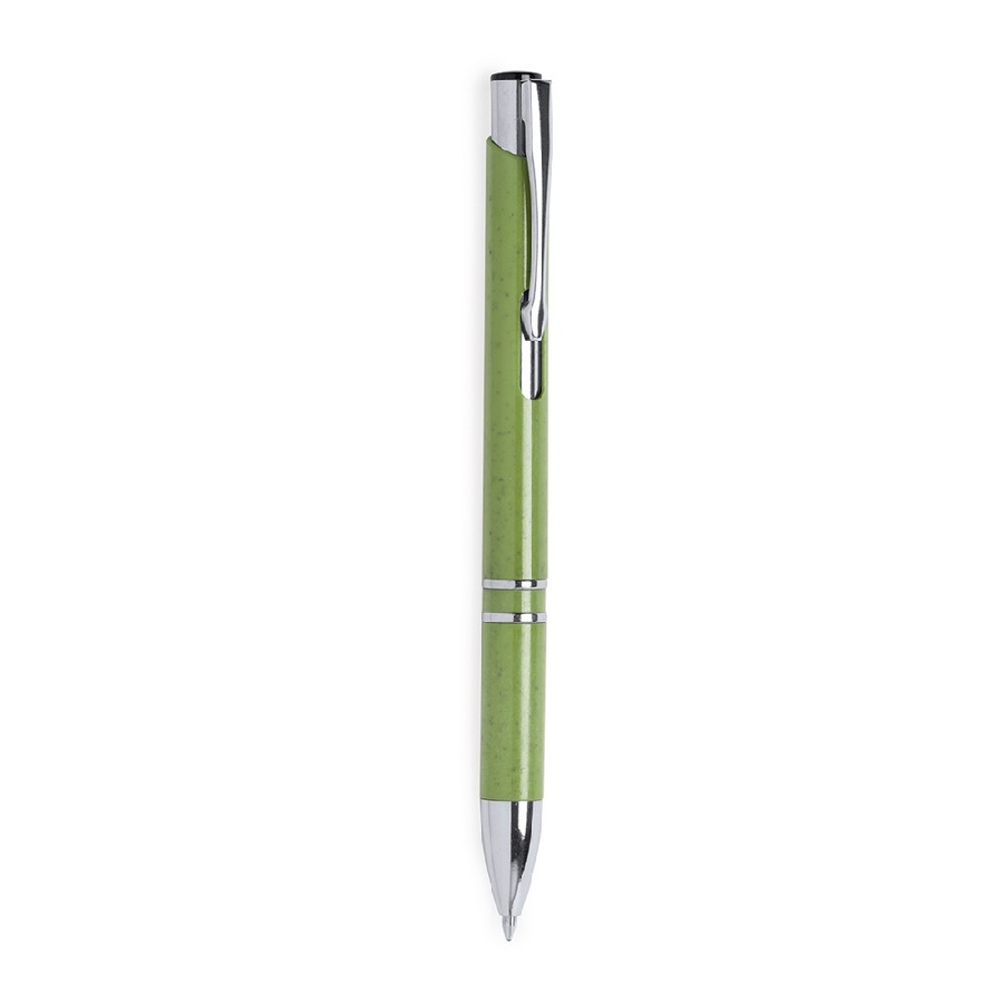 Ekologiczny długopis ze słomy pszenicznej zielony
