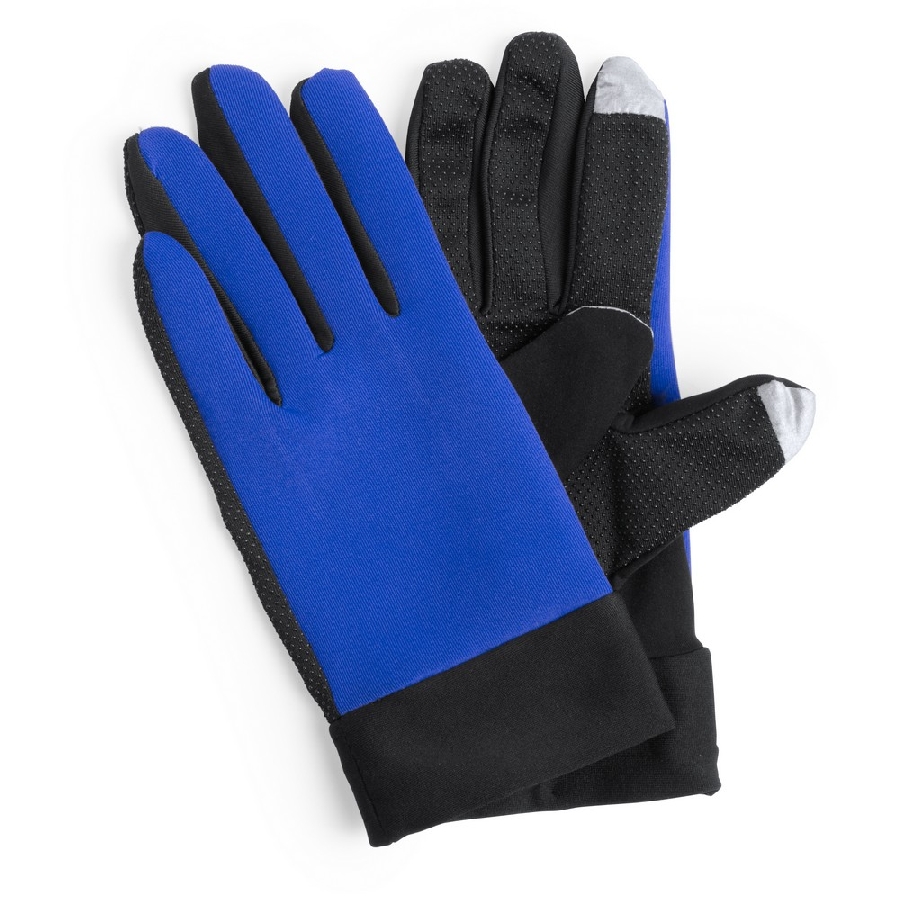 Rękawiczki niebieskie; rękawiczki dla biegacza na jesień lub zimę