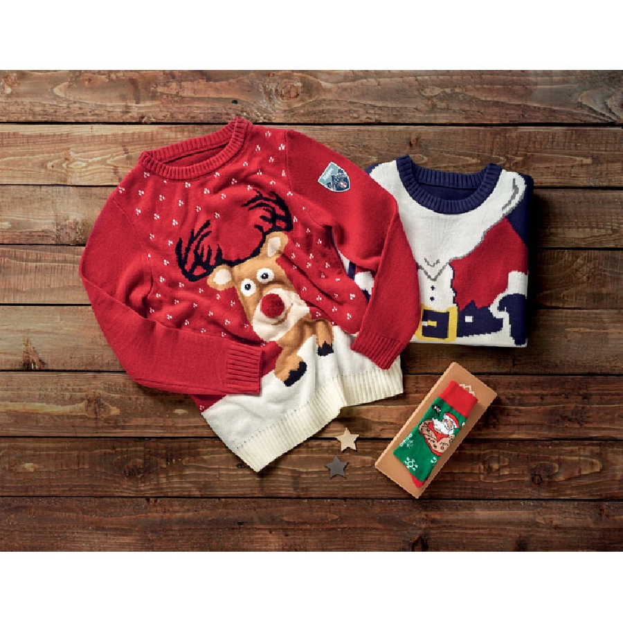 Sweter świąteczny renifer czerwony i inne swetry świąteczne