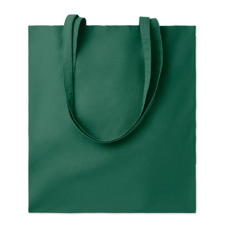 Kolorowe torby bawełniane na zakupy i nie tylko; zielona torba bawełniana 