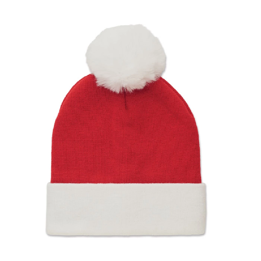 Świąteczna czapka z pomponem