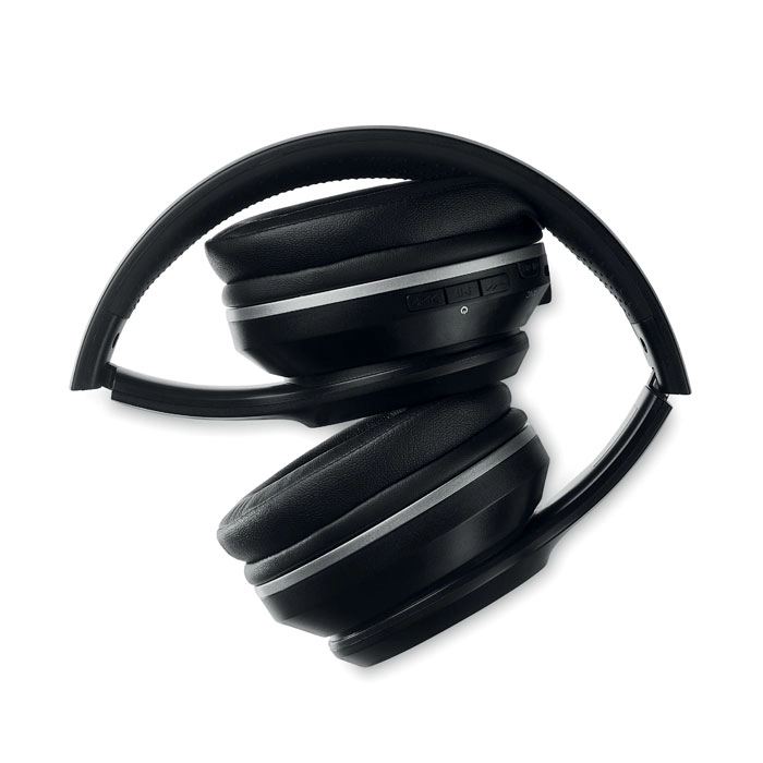 Składane słuchawki 50 bezprzewodowe z aktywną redukcją szumów (ANC) z ABS; słuchawki z redukcją szumów czarne