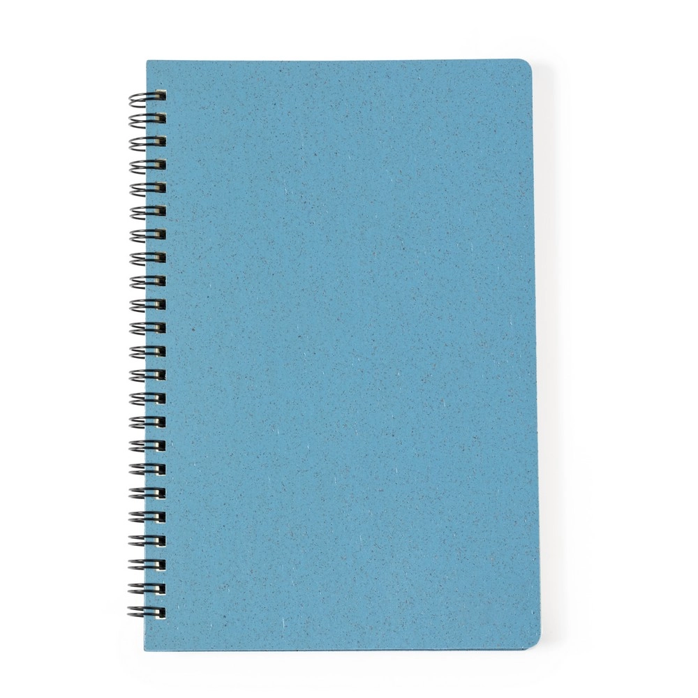 Niebieski notatnik ze słomy pszenicznej
