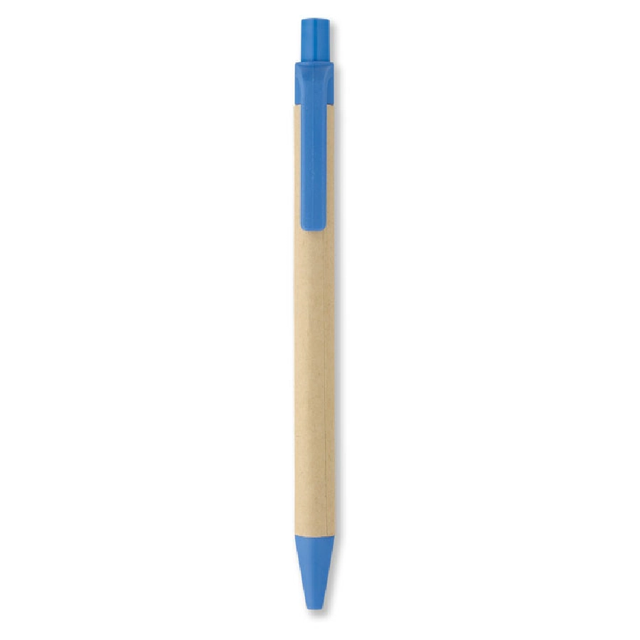 Długopis ekologiczny niebieski - połączenie kartonowego korpusu i tworzywa PLA (100% biodegradowalnej kukurydzy)
